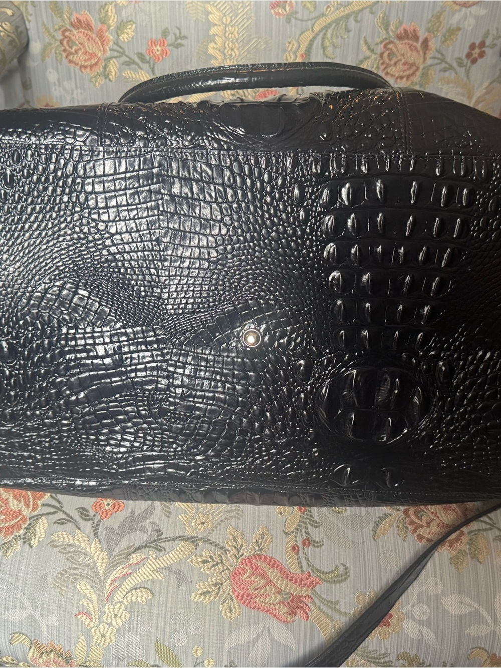 1.) BRAHMIN Duxbury Weekender Black Melbourne XL Leather Travel Bag NWOT - Picture 8 of 13